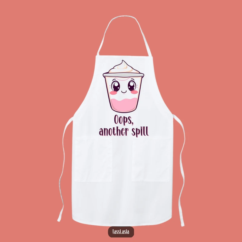 Funny Wobbling Yogurt Cup Apron: Kitchen Fun Tipping Design, Great Funny Gift Apron