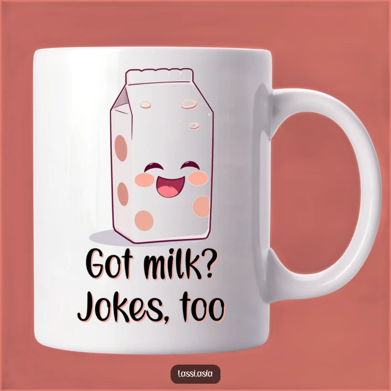 Funny Laughing Milk Carton Mug: Joke-Telling Character, Perfect Funny Gift Mug
