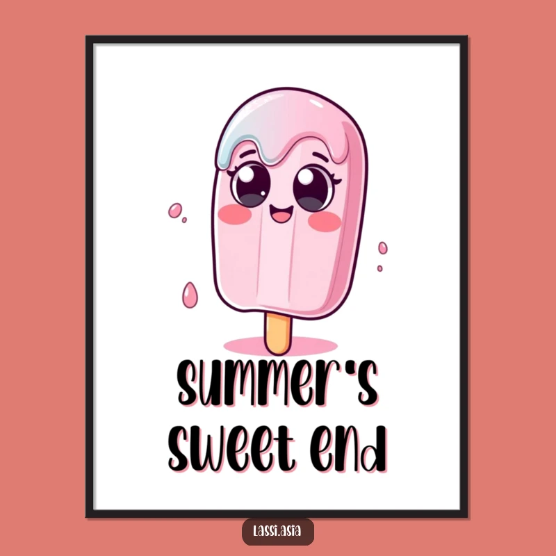 Funny Melting Popsicle Digital Art - Humorous Wobble Print for Instant Cheer