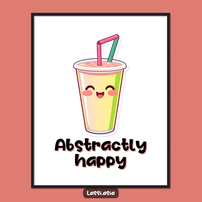 Funny Smoothie Cup Digital Art: Instant Vibrant Spinning Decor, Perfect Gift