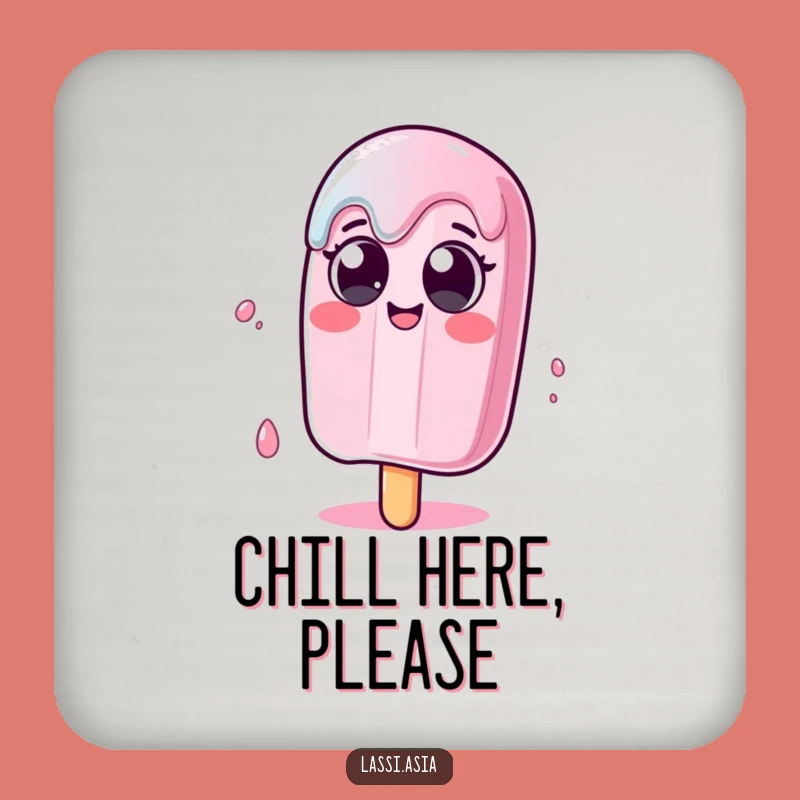 Funny Melting Popsicle Coaster - Protect Surfaces with Humorous Wobble Art