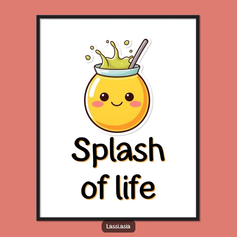 Funny Juice Splash Poster: Hilarious Art for a Cheerful Space