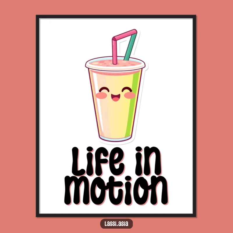 Funny Smoothie Cup Poster: Vibrant Spinning Art, Excellent Funny Gift Poster