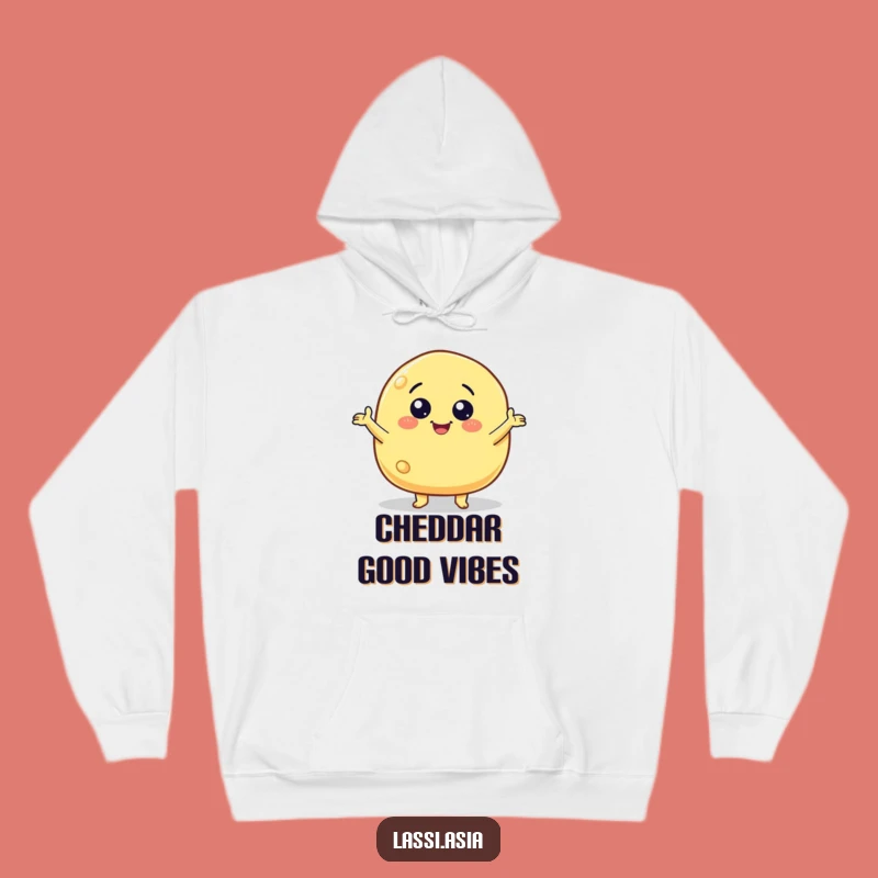 Funny Cheese Puff Hoodie - Cozy Gesturing Snack for a Humorous Look
