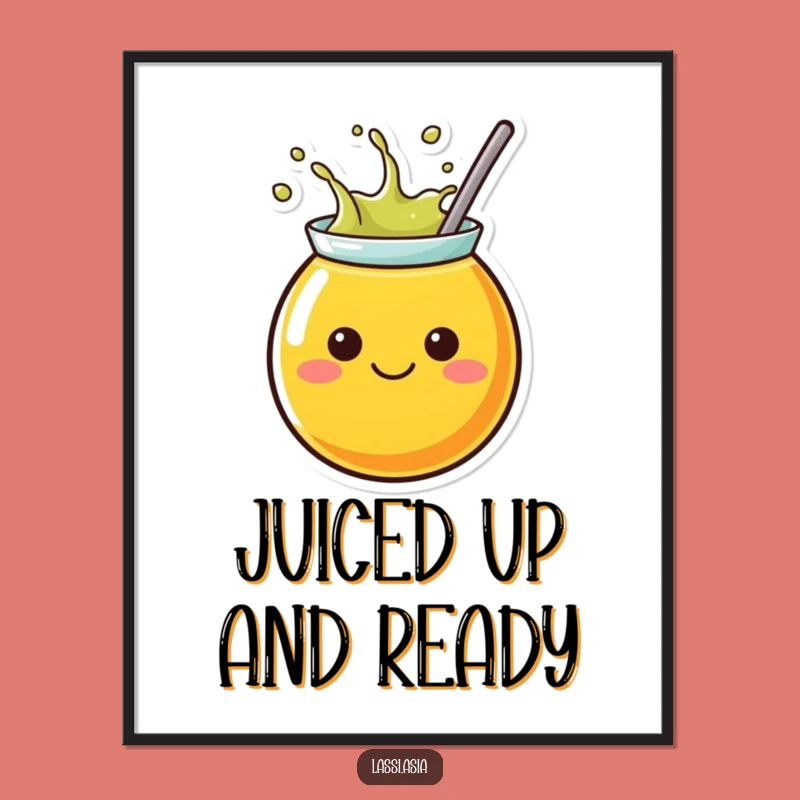 Free Printable Wall Art: Happy Juice Splash - Humorous Downloadable Decor Gift