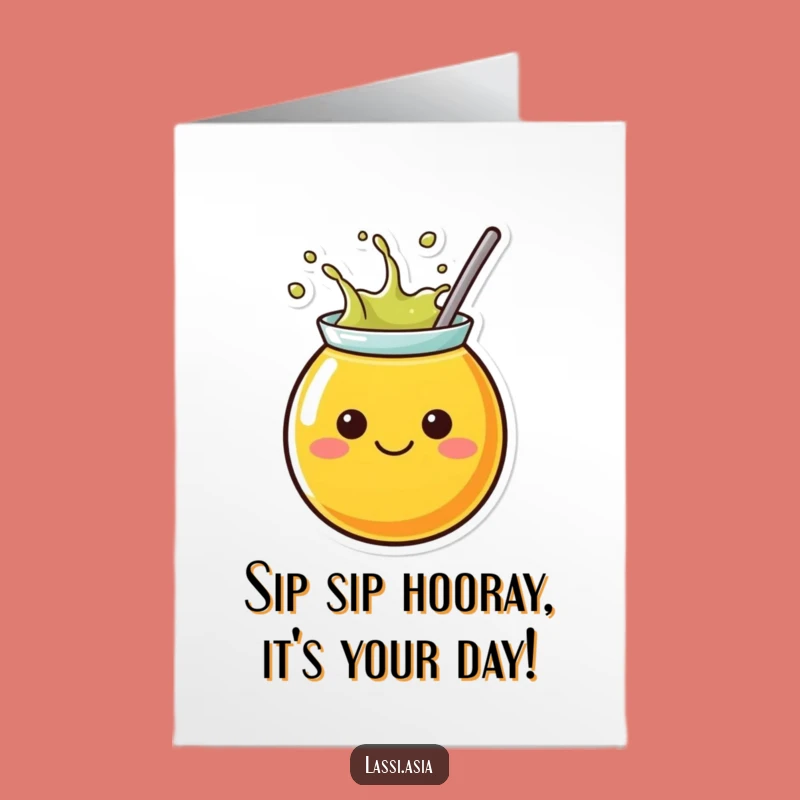 Free Printable Birthday Card: Happy Juice Splash - Downloadable Fun Gift