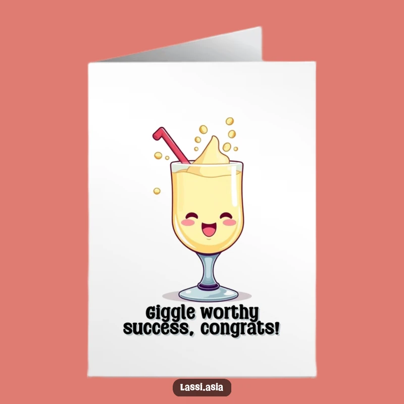 Free Printable Lassi Goblet Congrats Card - Playful Success Download