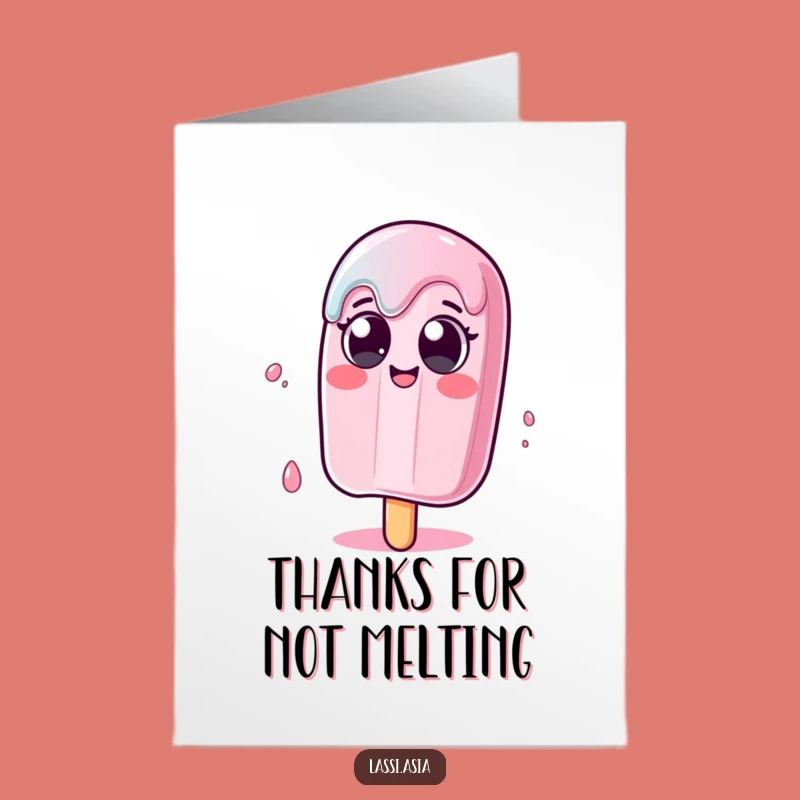 Free Printable Thank You Card: Wobbling Melting Popsicle, Funny & Downloadable Appreciation Gift