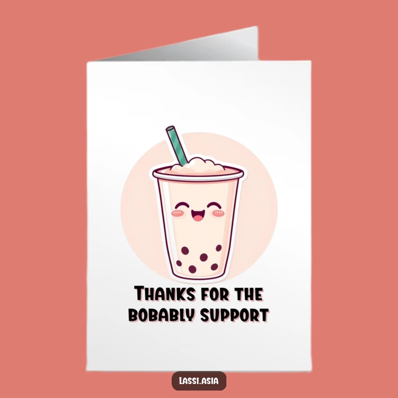 Free Printable Thank You Card: Joyful Boba Tea, Funny & Downloadable Appreciation Gift