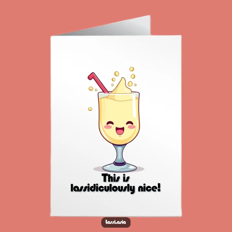 Funny Free Printable Lassi Goblet Thank You Card - Splashy Gratitude