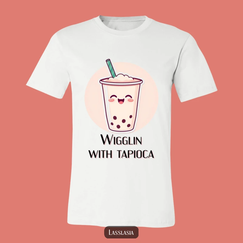 Funny Boba Tea T-Shirt - Joyful Wiggle Design for Casual, Cheerful Style