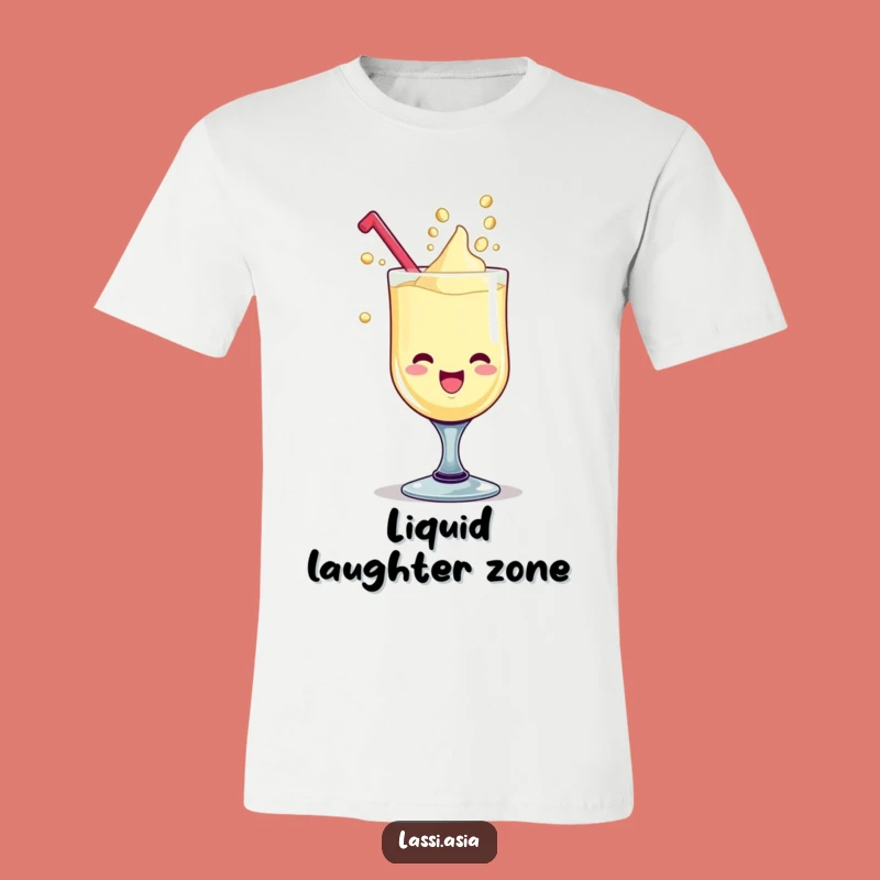 Funny Lassi Goblet T-Shirt: Giggling Drink Character Tee, Great Funny Gift